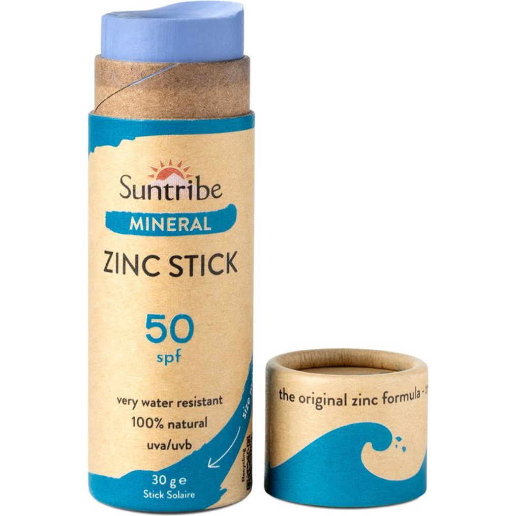 2026 Suntribe Økologisk Mineral Zink Solstik SPF 50 STZS - Ocean Blue